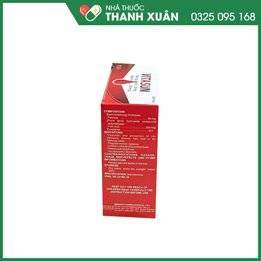 Vitasun thuốc điều trị và phòng ngừa bệnh thiếu máu